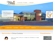 Tablet Screenshot of clinicacumbres.com.mx
